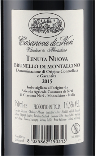 Brunello di Montalcino DOCG Tenuta Nuova 2015 Casanova