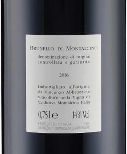 Brunello di Montalcino DOCG 2016 Valdicava