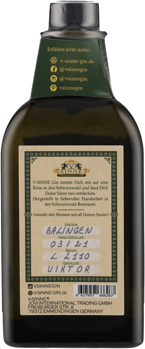 Gin Schwarzwald Dry Gin V Sinne 500ml