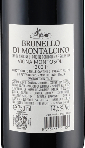 Brunello di Montalcino Montosoli DOCG 2021 Altesino