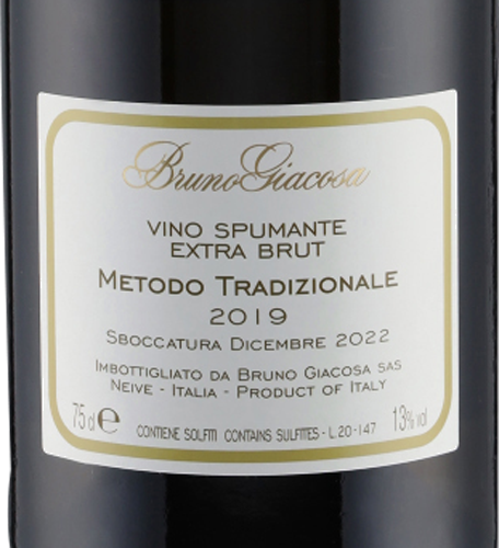 Spumante Extra Brut 2019 Bruno Giacosa