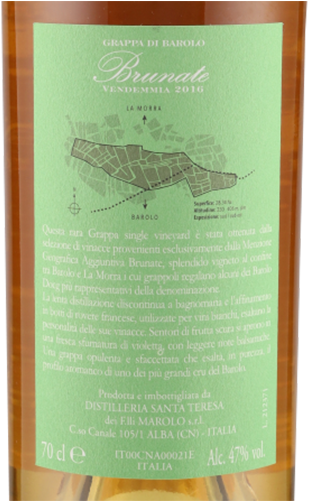 Grappa di Barolo Brunate Marolo 47° Marolo Grappe NV