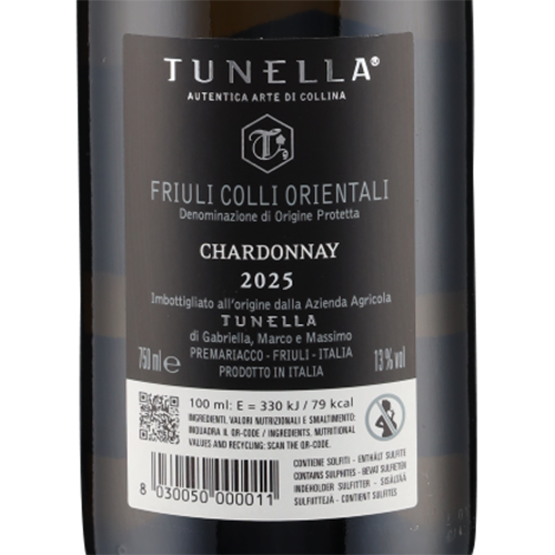 Chardonnay Colli Orientali del Friuli DOC 2025 Tunella