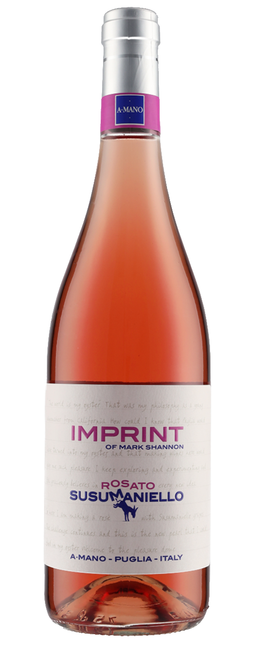 Imprint of Mark Shannon Susumaniello Rosato IGT A Mano