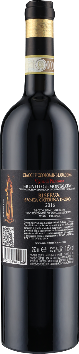 Brunello di Montalcino Riserva Santa Caterina d Oro 2016 Ciacci