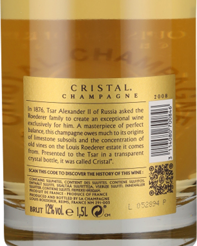 Champagne Roederer Cristal Brut 2008 1.5 L