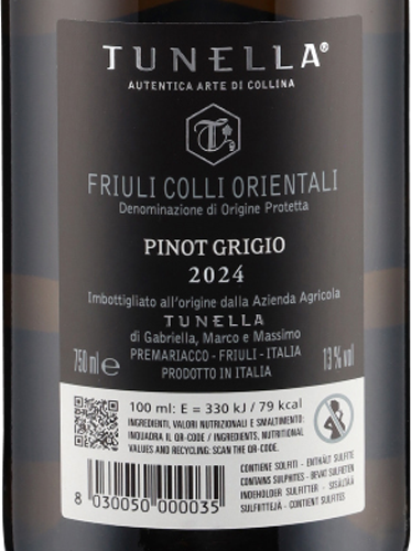 Pinot Grigio Friuli Colli Orientali DOC 2024 La Tunella