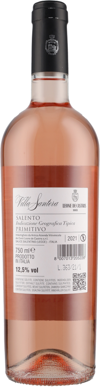 Villa Santera Primitivo Salento Rosato IGT 2021 Castris