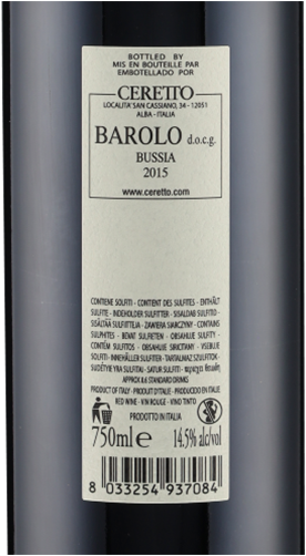 Barolo Bussia DOCG 2015 Ceretto