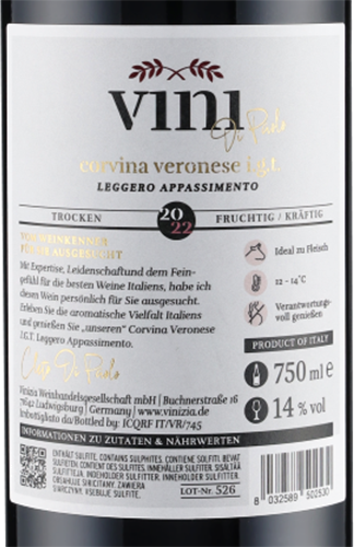 Corvina IGT 2022 Vini di Paolo