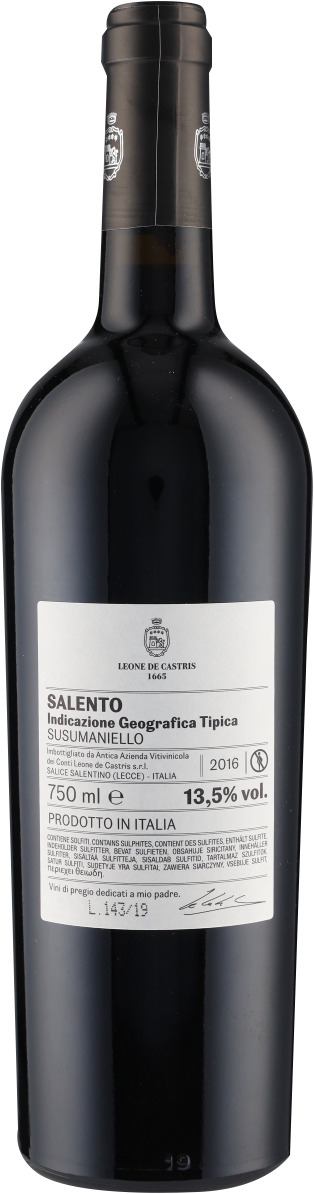 Per Lui Susumaniello Salento IGT 2016 Castris