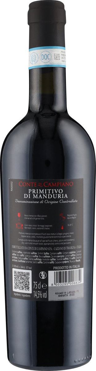 Primitivo di Manduria 2022 DOC Conte di Campiano