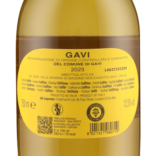 Gavi del Comune di Gavi DOCG 2025 Villa Sparina