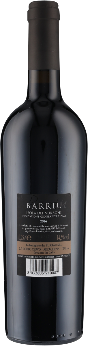 Barriu Isola dei Nuraghi IGT 2014 Surrau