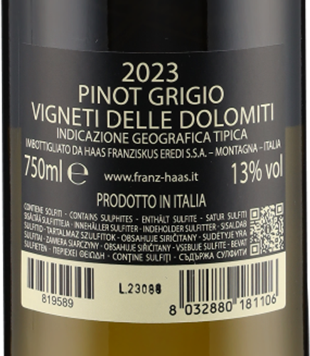 Pinot Grigio 2023 Franz Haas