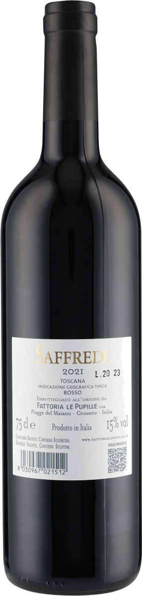 Saffredi Maremma Toscana IGT 2021 Le Pupille