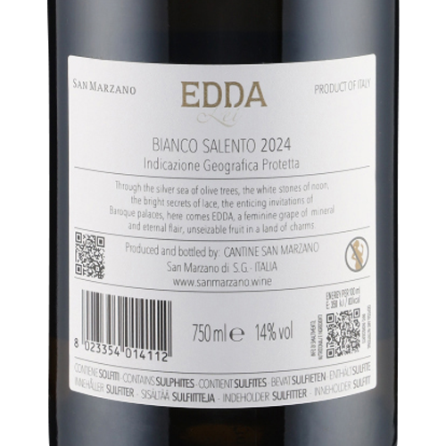 Edda Lei Bianco Salento IGP 2024 Feudi di San Marzano
