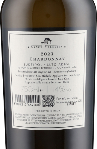 Chardonnay Alto Adige DOC Sanct Valentin 2023 Eppan