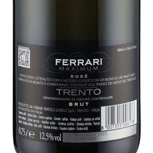 Ferrari Maximum Brut Rosé DOC Ferrari
