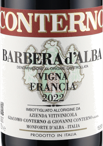 Barbera d'Alba Vigna Francia DOC 2022 Giacomo Conterno