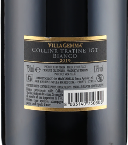 Bianco Colline Teatine IGT Villa Gemma 2019 Masciarelli