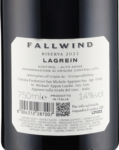 Lagrein Riserva Fallwind DOC 2022 St.Michael-Eppan