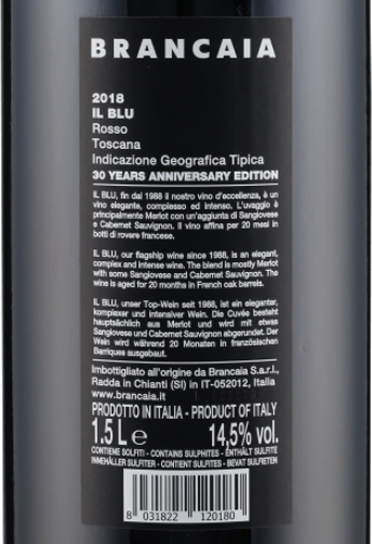 Brancaia Il Blu 30th Anniversary Edition 2018 1.5 L Casa Brancaia