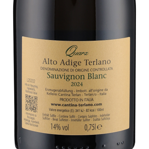 Sauvignon Blanc Quarz DOC 2024 Cantina Terlan