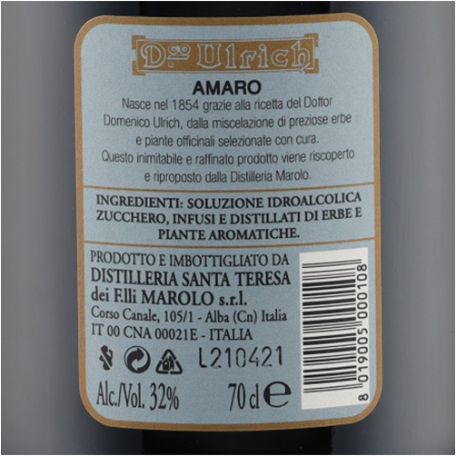 Amaro Ulrich Marolo 700ml