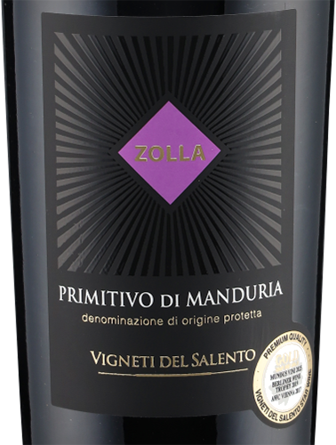 Primitivo di Manduria Zolla DOP 2024 Vigneti del Salento
