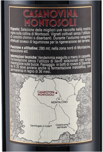 Brunello di Montalcino Casanovina Montosoli DOCG 2015 Le Ragnaie