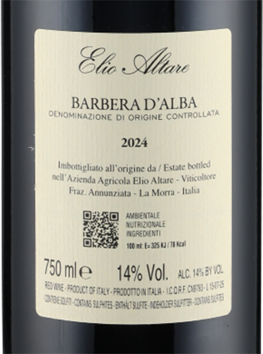 Barbera d'Alba DOC 2024 Altare