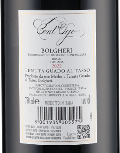 Cont'Ugo Rosso Bolgheri DOC 2022 Antinori