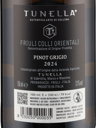 Pinot Grigio Friuli Colli Orientali DOC 2024 La Tunella