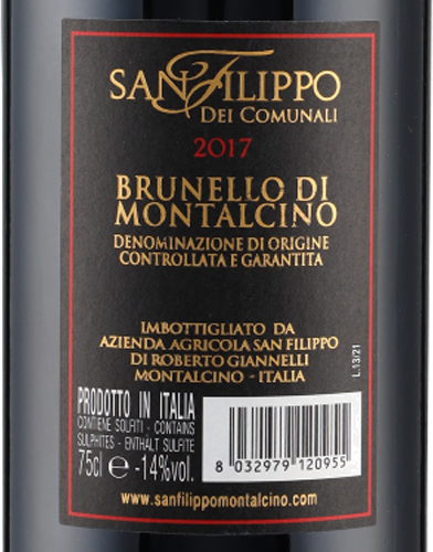 Brunello di Montalcino DOCG 2017 San Filippo