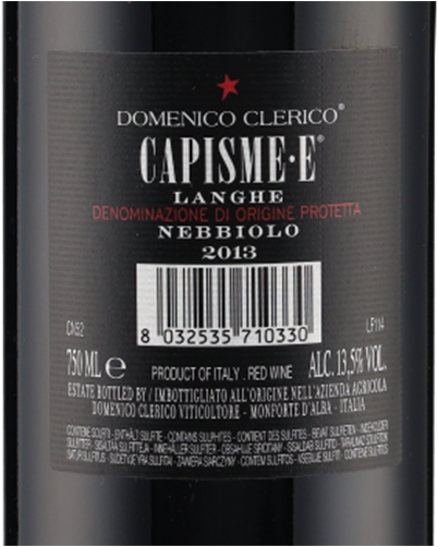 Nebbiolo Langhe Capisme-e DOC 2013 Domenico Clerico
