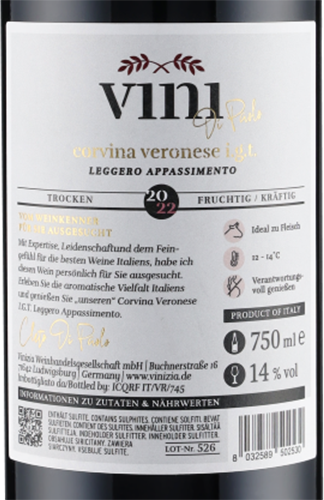 Corvina IGT 2022 Vini di Paolo