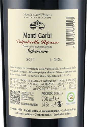 Valpolicella Sup. Ripasso Monti Garbi DOC 2022 Sant Antonio