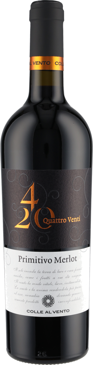 Primitivo Merlot Quattro Venti IGP 2022 Colle al Vento