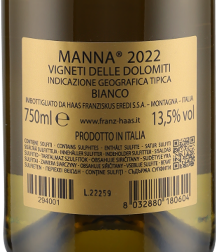 Manna Bianco IGT 2022 Franz Haas
