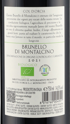 Brunello di Montalcino DOCG 2021 Col D´Orcia