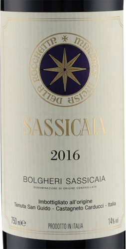 Sassicaia Bolgheri Rosso DOC 2016 San Guido
