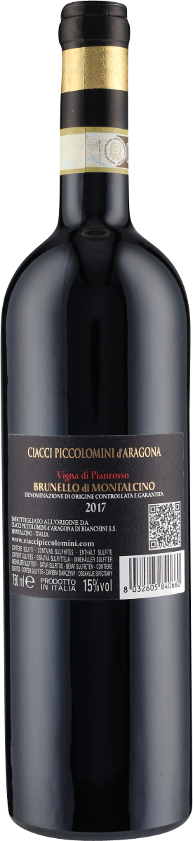 Brunello di Montalcino DOCG Vigna di Pianrosso 2017 Ciacci
