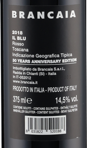 Brancaia Il Blu 30th Anniversary Edition 2018 0.375 L Casa Brancaia