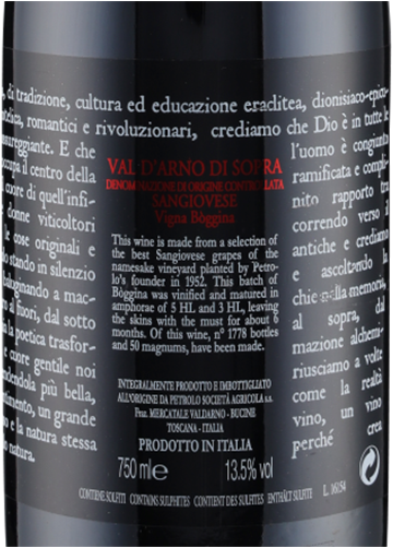 Boggina A Val d Arno di Sopra Sangiovese DOC 2015