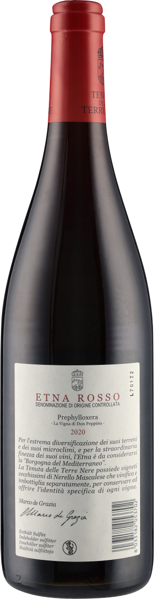 Etna Rosso DOC Prephylloxera Don Peppino 2020 Terre Nere