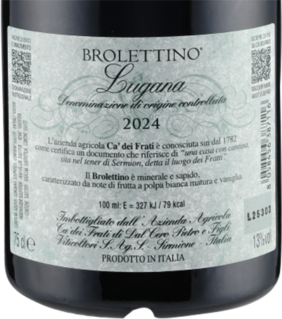 Lugana Brolettino DOC 2024 Ca dei Frati