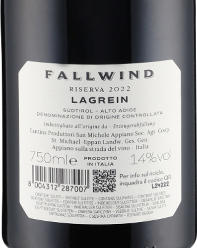 Lagrein Riserva Fallwind DOC 2022 St.Michael-Eppan
